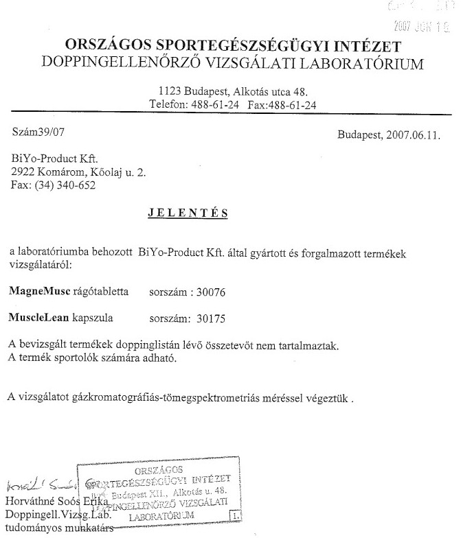 magnemusc teszt